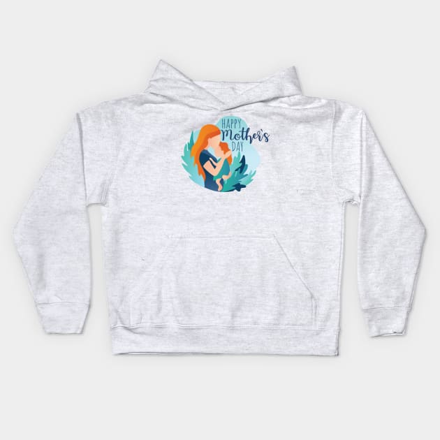 Happy Mother's Day Kids Hoodie by MARCHY
